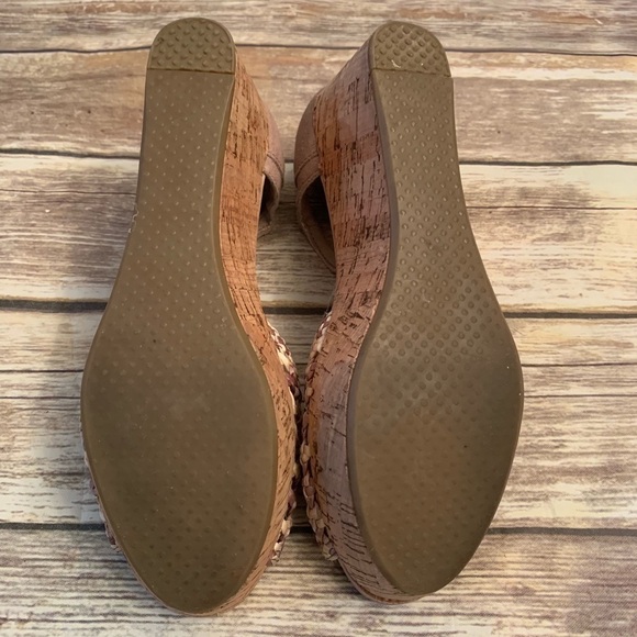 TOMS Stucco Satin Woven Platform Wedge Sandals – Size 9 - Picture 7 of 7